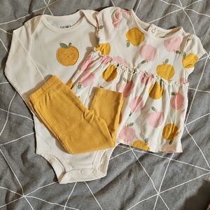 Carter's White and Yellow Baby Outfit Set